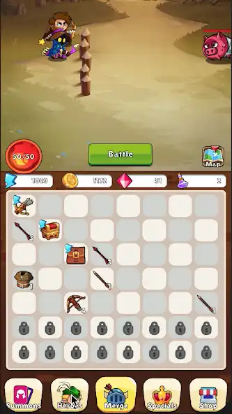 Play Merge Battle: Idle Defense as an online game Merge Battle: Idle Defense with UptoPlay