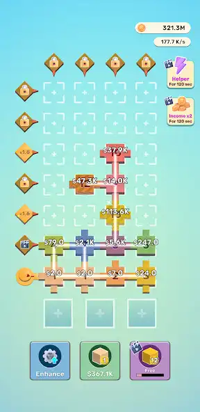 Play Merge Block Idle as an online game Merge Block Idle with UptoPlay