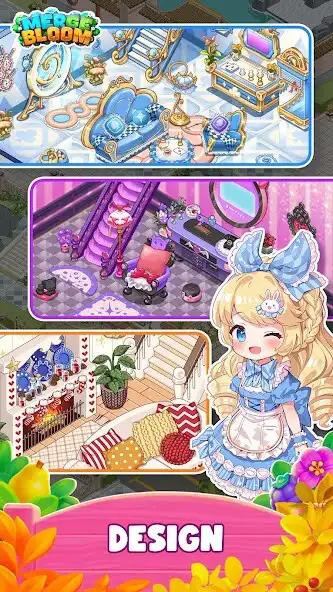 Play Merge Bloom - Flower Town as an online game Merge Bloom - Flower Town with UptoPlay