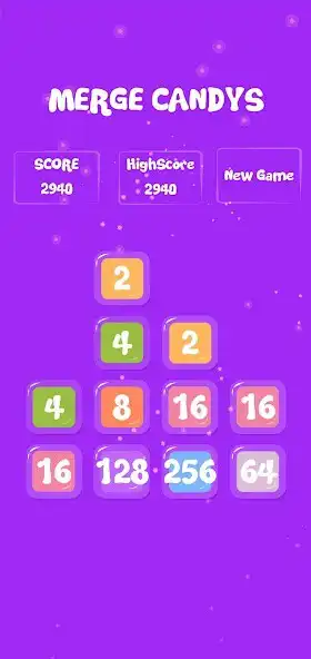 Play Merge Candies 2048 as an online game Merge Candies 2048 with UptoPlay