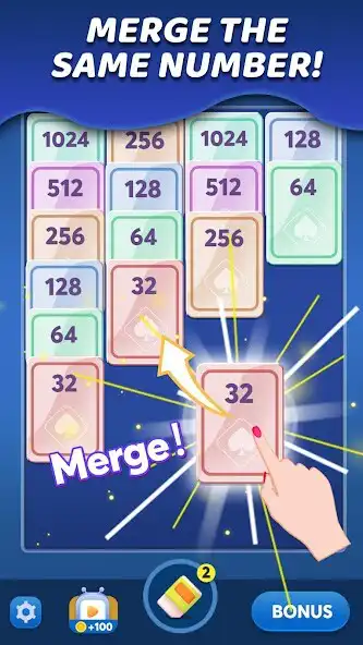 Play Merge Card : Make 2048 as an online game Merge Card : Make 2048 with UptoPlay
