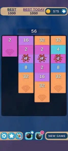 Play Merge Diamond Cards Puzzle as an online game Merge Diamond Cards Puzzle with UptoPlay