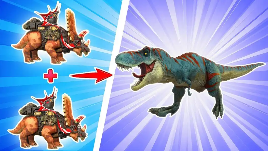 Play Merge Dinosaurs: Rainbow IO as an online game Merge Dinosaurs: Rainbow IO with UptoPlay