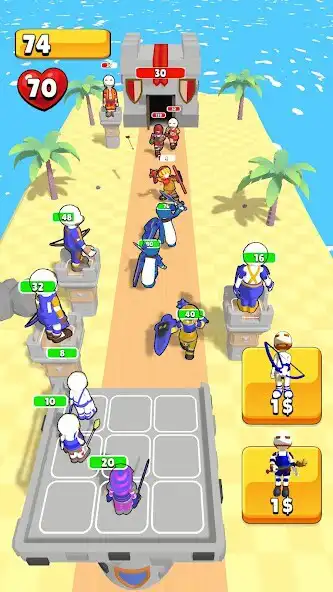 Play Merge Fighters: Castle Defense as an online game Merge Fighters: Castle Defense with UptoPlay