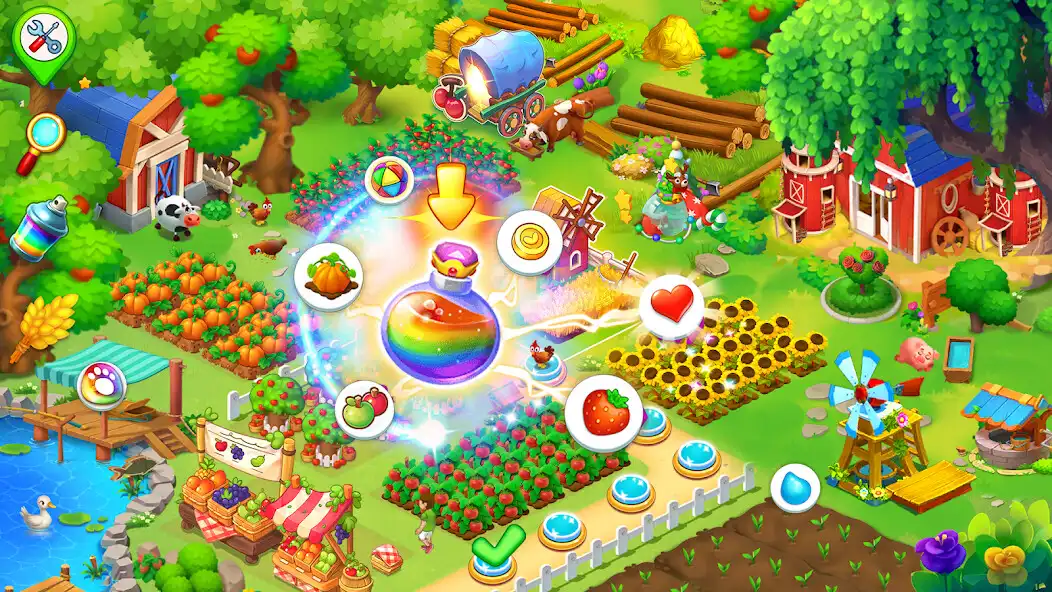 Play Merge Flower: Farm Town Garden as an online game Merge Flower: Farm Town Garden with UptoPlay
