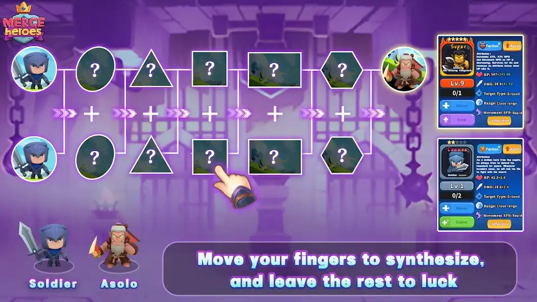 Play Merge Heroes: Tower Defense as an online game Merge Heroes: Tower Defense with UptoPlay