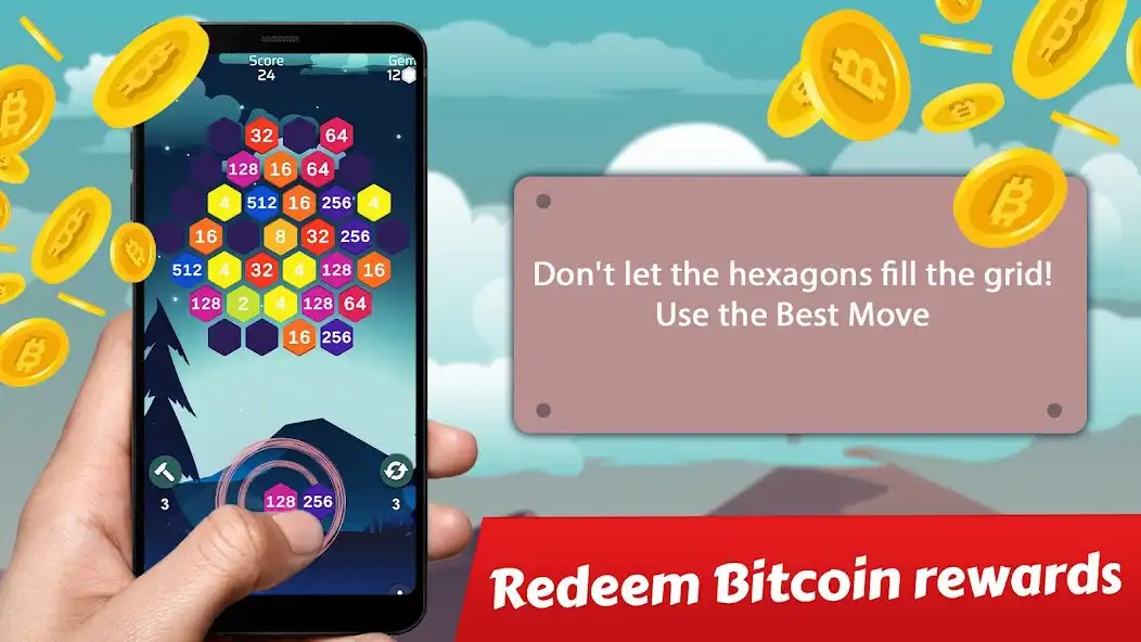 Play Merge Hexa Puzzle - BTC as an online game Merge Hexa Puzzle - BTC with UptoPlay