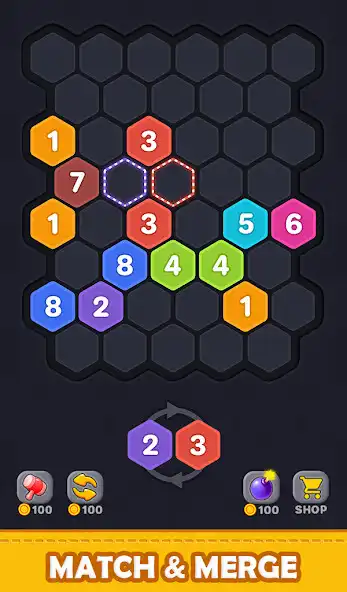 Play Merge Hexa Puzzle -Merge block  and enjoy Merge Hexa Puzzle -Merge block with UptoPlay