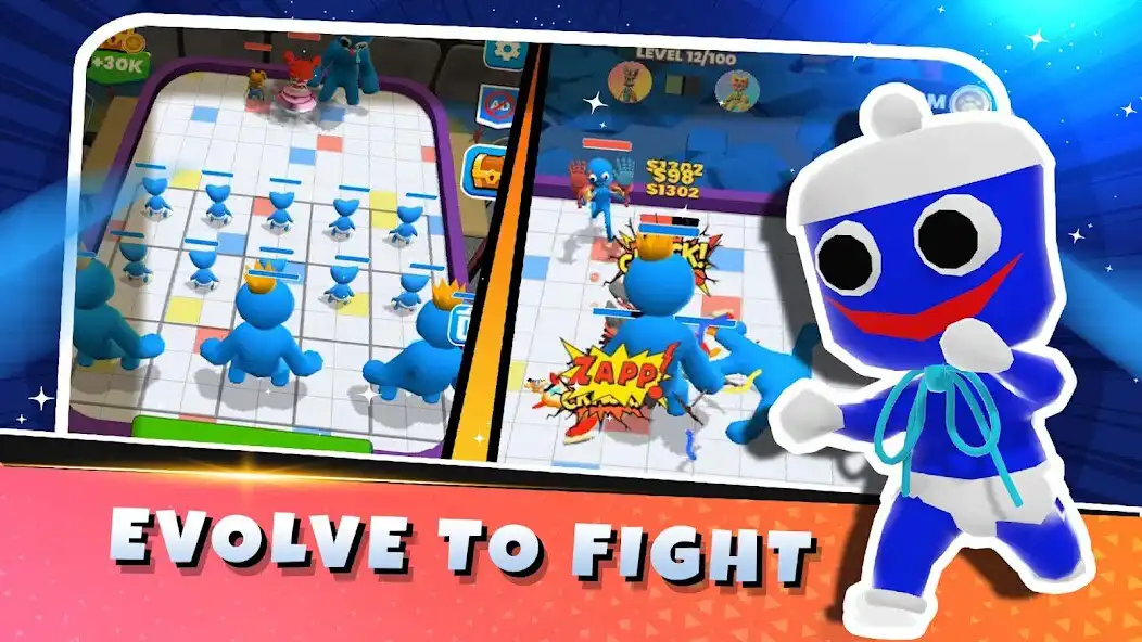 Play Merge Master Blue Monster as an online game Merge Master Blue Monster with UptoPlay