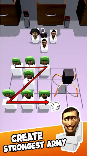 Play Merge Monster Toilet Battle as an online game Merge Monster Toilet Battle with UptoPlay