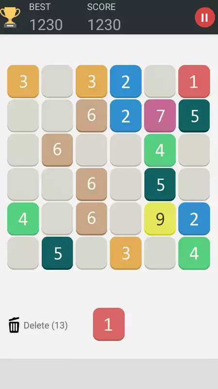 Play Merge Numbers 6x6