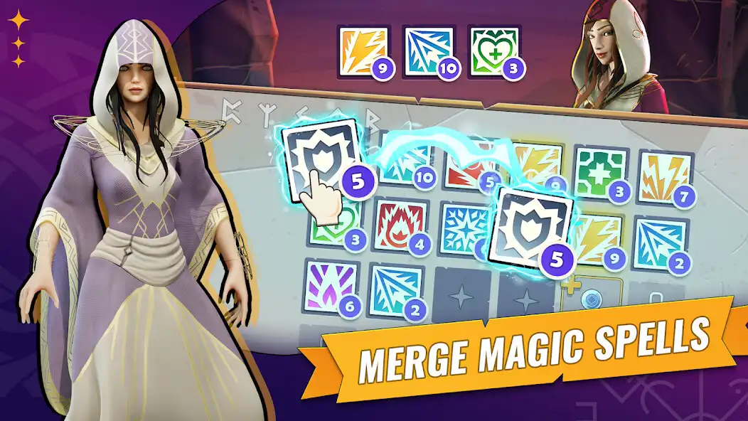 Play Merge of Spells: Tactics Arena as an online game Merge of Spells: Tactics Arena with UptoPlay