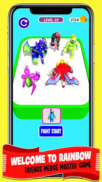 Play merge rainbow Monster friends  and enjoy merge rainbow Monster friends with UptoPlay
