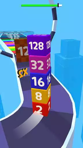 Play Merge Road Cube 2048 as an online game Merge Road Cube 2048 with UptoPlay