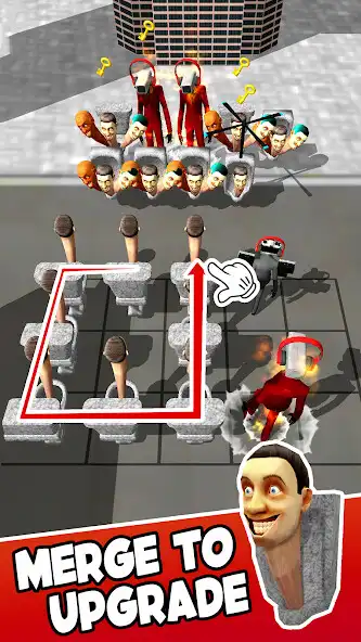 Play Merge Toilet Battle Monster as an online game Merge Toilet Battle Monster with UptoPlay