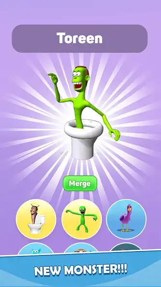 Play Merge Toilet Monster as an online game Merge Toilet Monster with UptoPlay