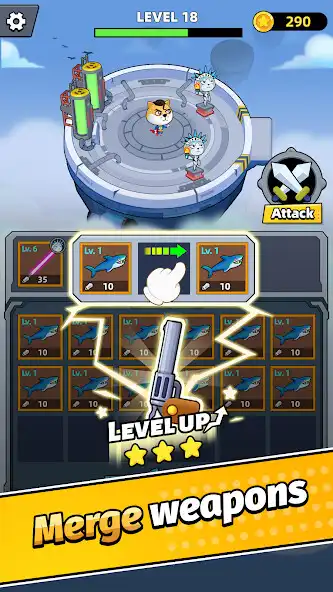Play Merge Weapons：Air Island TD as an online game Merge Weapons：Air Island TD with UptoPlay