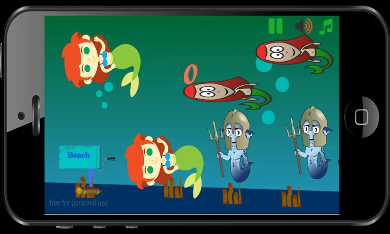 Play Mermaid Attack On Beach