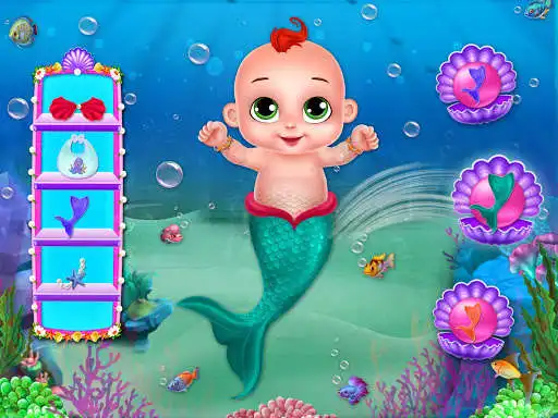 Play Mermaid Baby Care-Mermaid Game as an online game Mermaid Baby Care-Mermaid Game with UptoPlay