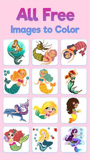 Play Mermaid Color by Number - Pixel Art, Painting Book  and enjoy Mermaid Color by Number - Pixel Art, Painting Book with UptoPlay