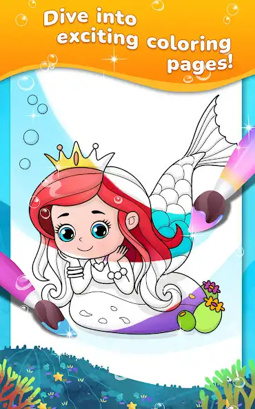 Play Mermaid coloring book gradient  and enjoy Mermaid coloring book gradient with UptoPlay