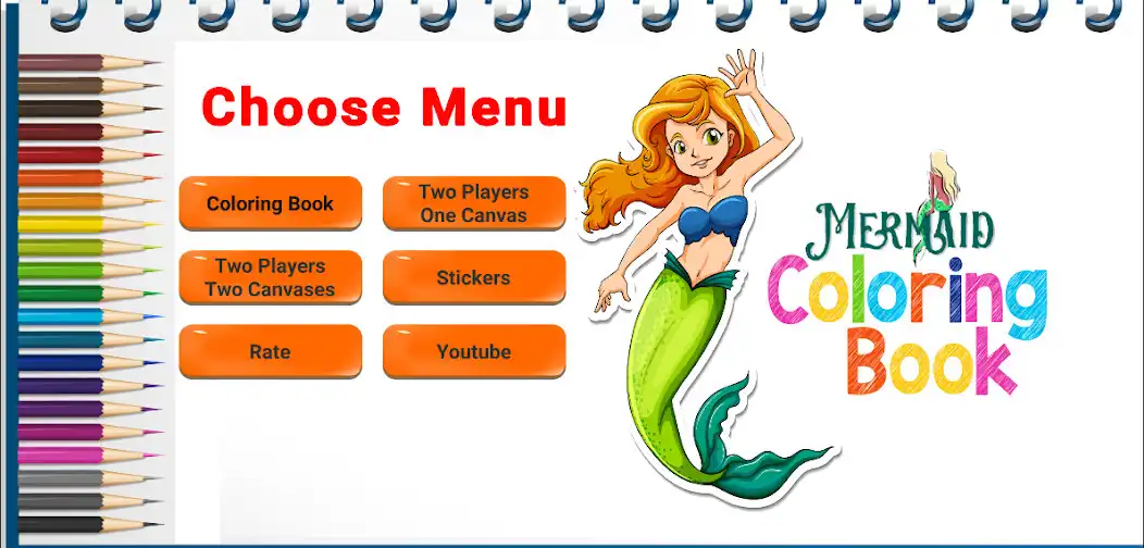Play Mermaid Coloring:Kids Coloring  and enjoy Mermaid Coloring:Kids Coloring with UptoPlay