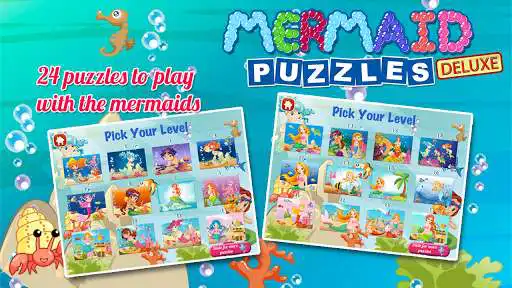 Play Mermaid Jigsaw Puzzles Deluxe as an online game Mermaid Jigsaw Puzzles Deluxe with UptoPlay