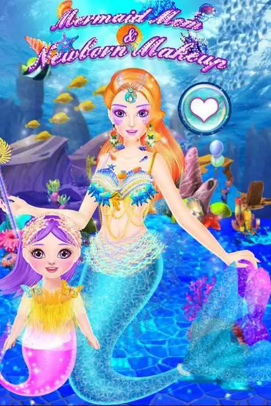Play Mermaid Mom And Newborn Makeup