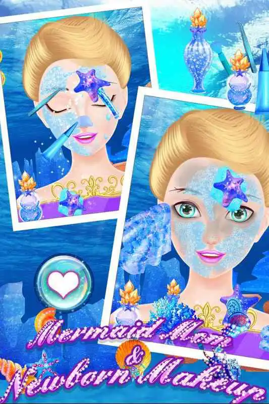 Play Mermaid Mom And Newborn Makeup