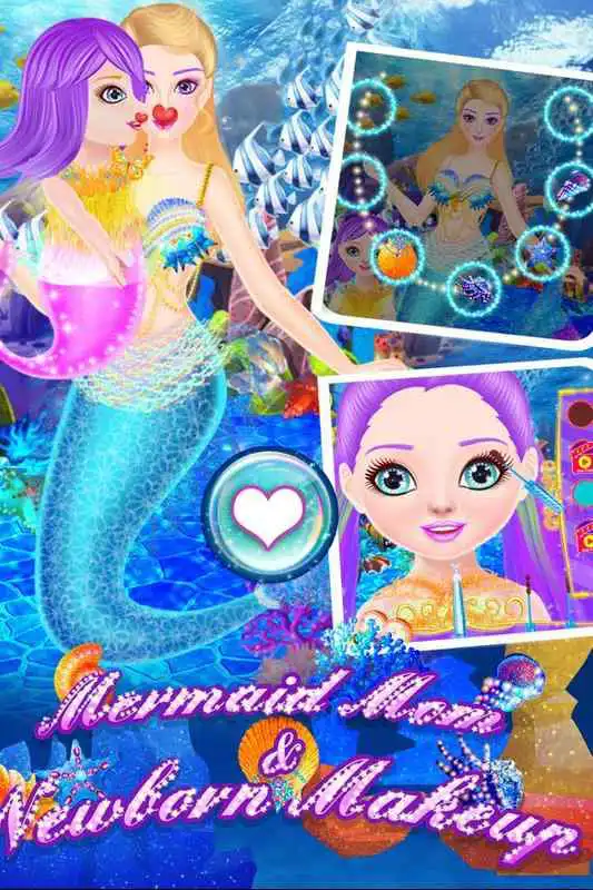 Play Mermaid Mom And Newborn Makeup