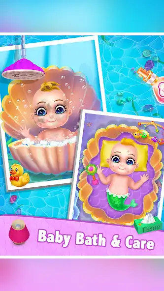Play Mermaid mom newborn care game  and enjoy Mermaid mom newborn care game with UptoPlay