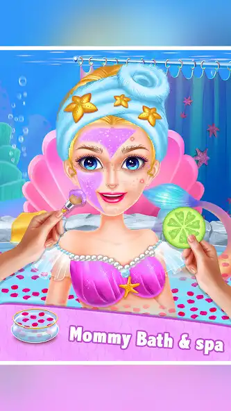 Play Mermaid mom newborn care game as an online game Mermaid mom newborn care game with UptoPlay