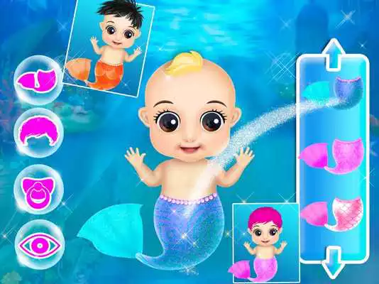 Play Mermaid New Born Baby - A Mermaid Baby Game