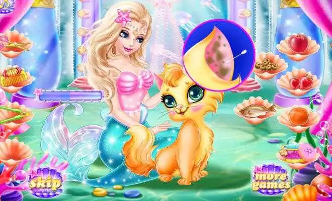 Play Mermaid Pet Cat Care