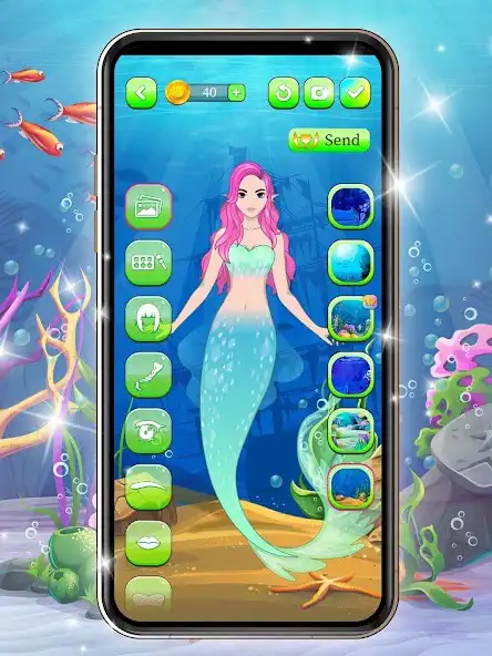 Play Mermaids Dolls Dress Up Game as an online game Mermaids Dolls Dress Up Game with UptoPlay