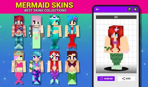 Play APK Mermaid Skins NEW  and enjoy Mermaid Skins NEW with UptoPlay com.glspace.mermaidskinsnewhd