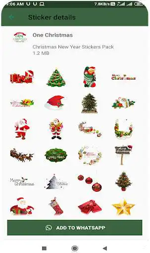 Play Merry Christmas & New Year Stickers Pack for WA as an online game Merry Christmas & New Year Stickers Pack for WA with UptoPlay