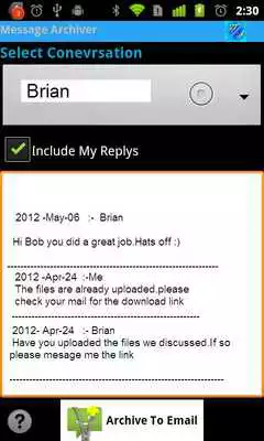 Play Message Archiver free