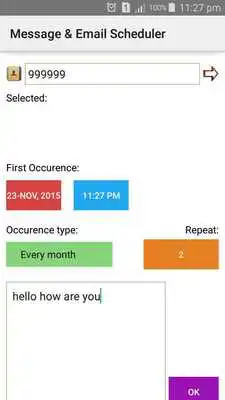 Play Message  Email Scheduler