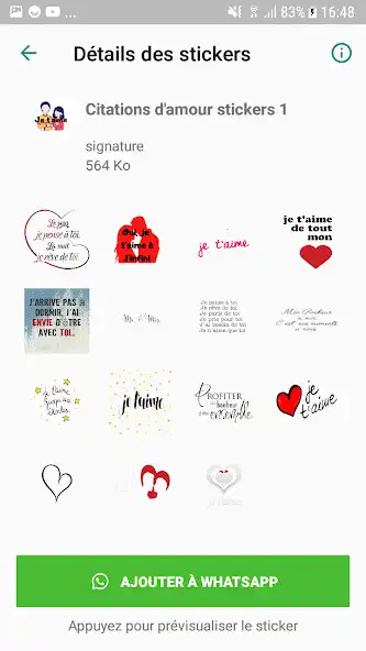 Play Message  Love Quote Stickers as an online game Message  Love Quote Stickers with UptoPlay