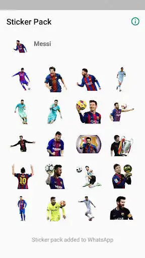 Play Messi Stickers For WhatsApp as an online game Messi Stickers For WhatsApp with UptoPlay