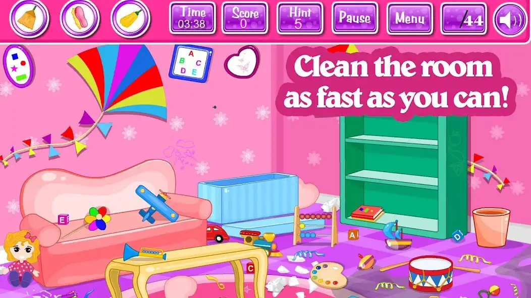 Play Messy Nancy Room Cleaning as an online game Messy Nancy Room Cleaning with UptoPlay