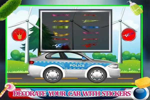 Play Messy Police Car Wash Salon