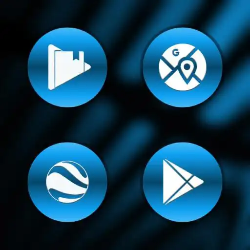 Play Metallic Blue Icons APK
