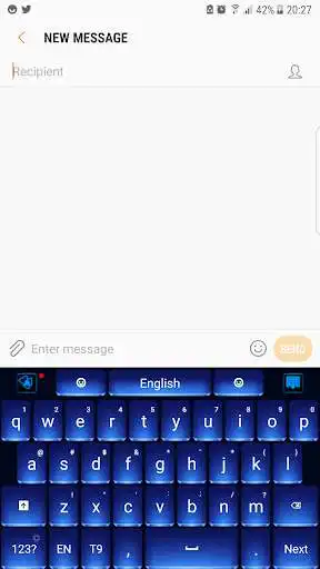 Play Metallic blue keyboard  and enjoy Metallic blue keyboard with UptoPlay