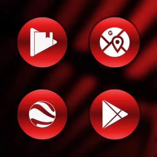 Play Metallic Red Icons APK
