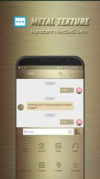 Play Metal texture Next SMS skin  and enjoy Metal texture Next SMS skin with UptoPlay