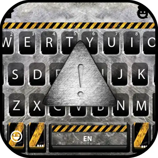 Play Metal Warning Line Keyboard Theme APK