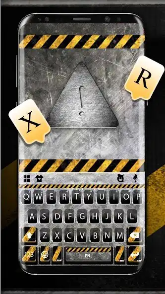 Play Metal Warning Line Keyboard Theme  and enjoy Metal Warning Line Keyboard Theme with UptoPlay