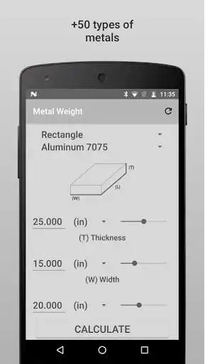 Play Metal Weight Calculator Pro as an online game Metal Weight Calculator Pro with UptoPlay